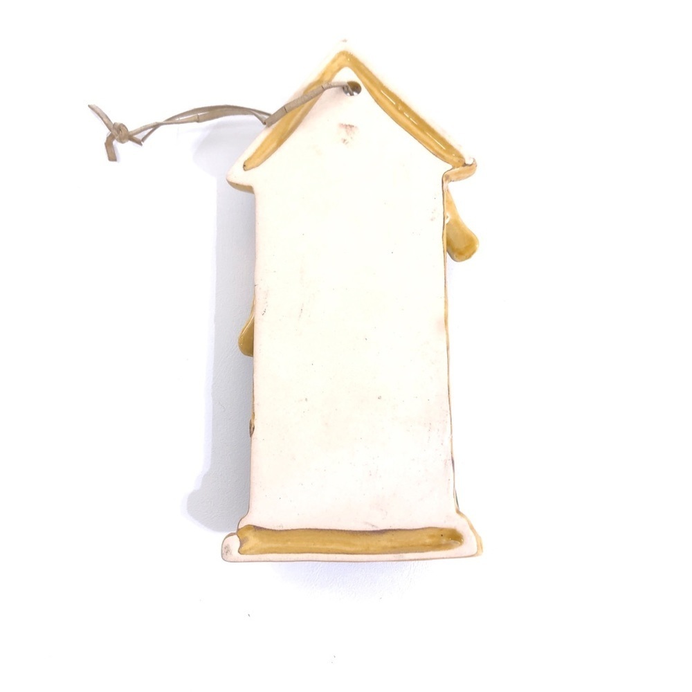 Welcome Hanging Green Ceramic Birdhouse Ornamnet Decor 3D Birds - Picture 3 of 6